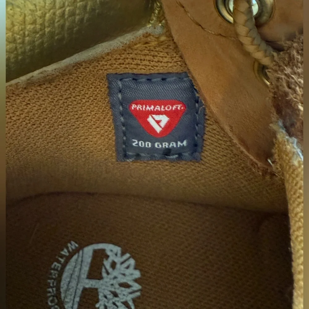 Timberland Kids Tan and Gold Leather Boots
